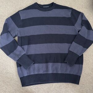 Brandy Melville Striped Sweater - Navy and Blue